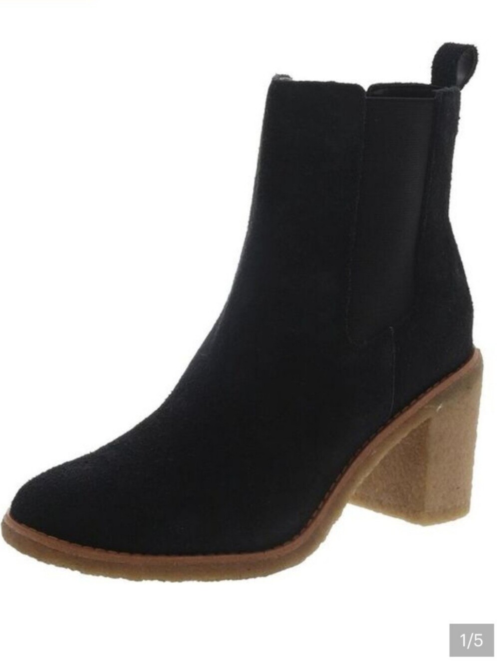 Lauren Ralph Lauren Womens Marianna Black Suede Chelsea Boots Shoes NWT 8.5 Fall